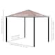 image 10 of Outsunny 3 x 3m Garden Gazebo Outdoor Gazebo Canopy Shelter with Curtains and Steel Frame for Lawn Yard and Deck Coffee
