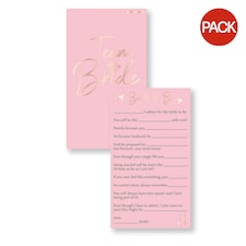Amscan Advice Card (Pack of 8) - Pink - One Size