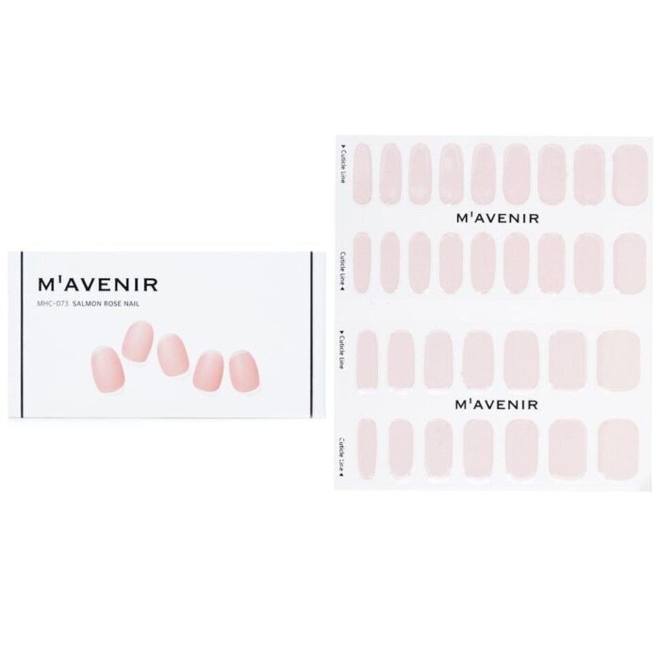 image 1 of Nail Sticker (pink) - # Salmon Rose Nail - 32pcs Pink