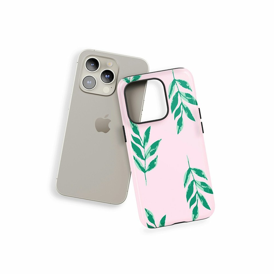 image 1 of Palm Leaf Phone Case | Pink | iPhone 11
Slim | iPhone 11
Slim