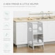 image 10 of HOMCOM Kids Step Stool Toddler Kitchen Stool w/ Adjustable Standing Platform White