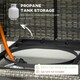 image 4 of Outsunny Gas Fire Pit Table w/ Rain Cover, Windscreen & Lava Stone, 50,000 BTU
