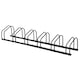 image 9 of HOMCOM Bike Parking Rack Bicycle Locking Storage Stand for 6 Cycling Black