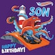image 3 of Hot Wheels Son Birthday Card