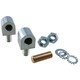 image 2 of 2pk Lift Off Knuckle Hinge M8 Studs Brass Pin 16x30mm Heavy Duty Industrial Silver