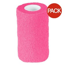 Shires Horses Cohesive Bandages (Pack of 12) - Pink - 2m x 10cm