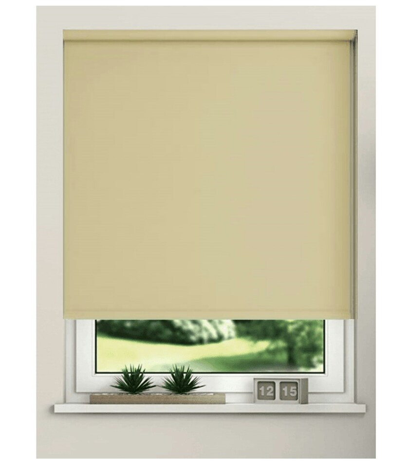 image 1 of 105cm Taupe Trimmable Thermal Blackout Roller Blinds | Grey | Grey