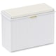 image 1 of HOMCOM Shoe Storage Bench with Cushion and Flip-Drawer White