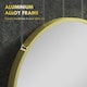 image 4 of HOMCOM Round Bathroom Mirror, Modern Wall-mounted Vanity Mirror with Aluminium Frame and Easy Install Hook for Living Room, Entryway, 60  60cm, Gold Tone