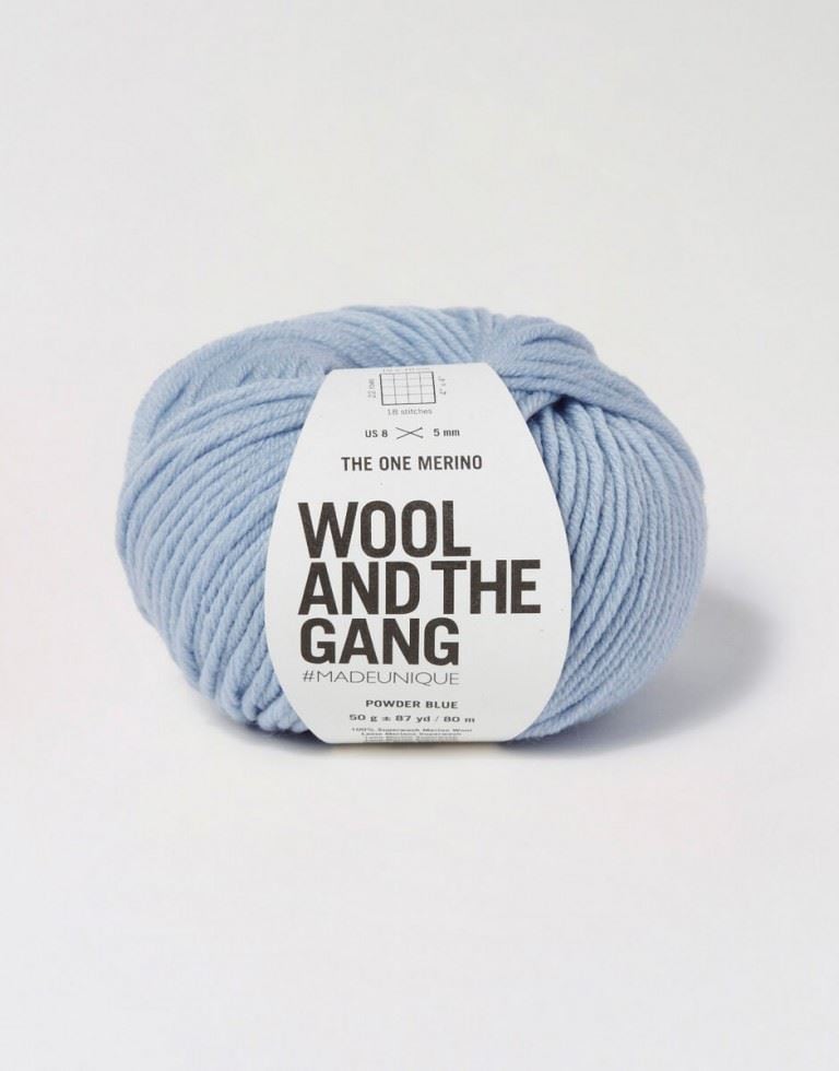Wool and the Gang Blue The One Merino Aran Yarn For Crochet, Knitting - per 50 gram ball