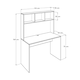 image 3 of Adore Teen White & Oak Study Desk with Storage Hutch White
