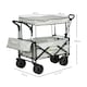 image 10 of Outsunny Outdoor Push Pull Wagon Stroller Cart w/ Canopy Top Grey