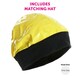 image 7 of Adult Yellow Rapper Ali Costume – 1980s Fancy Dress Outfit with Jacket, Beard & Gold Chain Yellow | XL