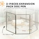 image 3 of PawHut 2 Piece Expansion Pack Dog Pen for Large Dogs, 100cm Tall, Black | Multi | Not provided