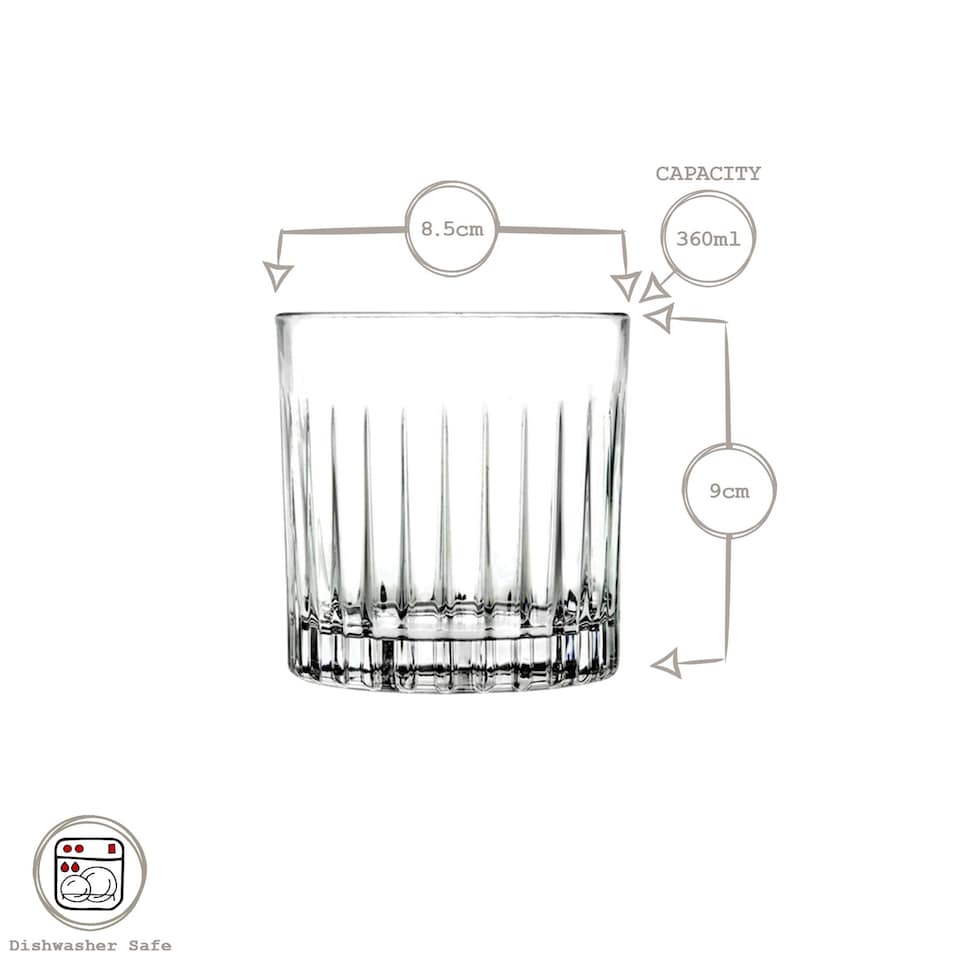 image 1 of RCR Crystal 8 Piece Mixology Whisky Glasses Set - 340ml - Pack of 2