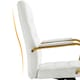 image 6 of Yaheetech Mid-Back Office Chair with Gold Frame White | White