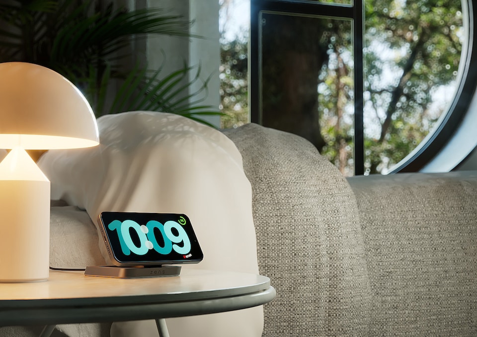 image 1 of Zens Nightstand Magnetic Wireless Charger (incl. Wall Charger) - Black