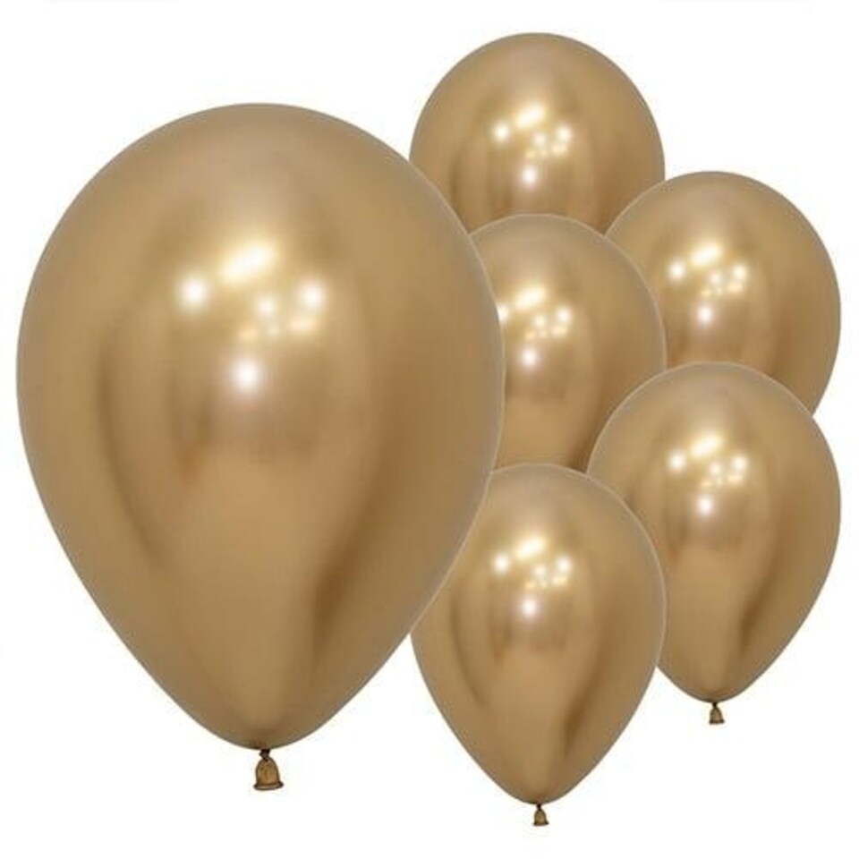 image 1 of Reflex Gold Sempertex Biodegradable Latex Balloons 30cm / 12 in - Pack of 50