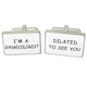 image 1 of Gynaecologist Cufflinks (Funny) - Onyx Art CK61 Novelty Cuffs