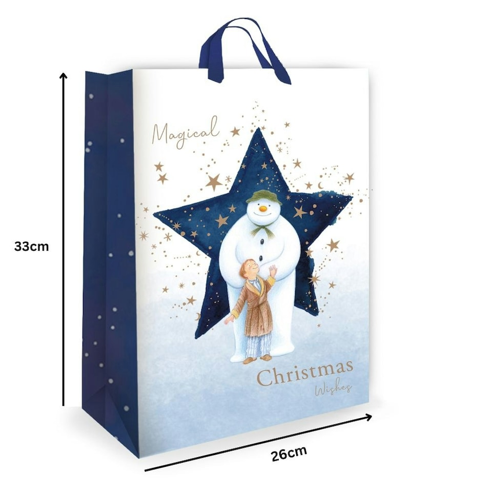 image 1 of The Snowman Christmas Medium Gift Bag White
