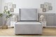 image 1 of Sloomy Devonshire Silver Naples Bed Frame With Mattress With 50"  Upholstered Wingback Headboard 2'6 Small Single