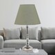 image 3 of Set of 2 Chrome Table Lamps with Stem Detail and Sage Green Shades Chrome | Green