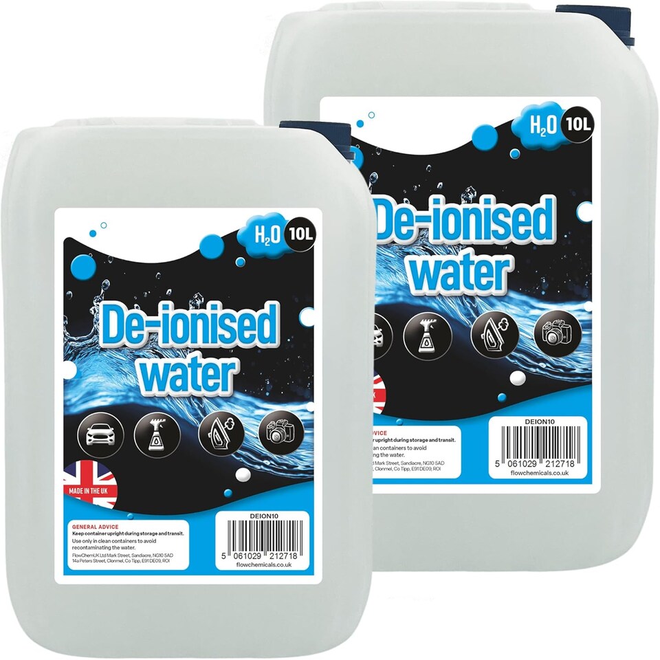 image 1 of 10 Litre Deionised Water Mineral-Free Ideal For Batteries, Steam Irons & Cleaning