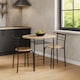 image 2 of 3 Pcs Dining Table 2 Chairs Set Kitchen Breakfast Furniture Compact Space Saving | Multi | Oak