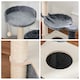 image 9 of PawHut 95cm Cat Tree Tower for Indoor Cats with Scratching Post Condo, Grey