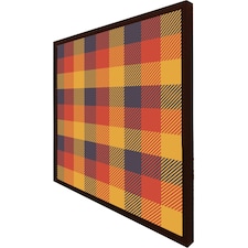 Orange check pattern (Picture Frame) Brown | S