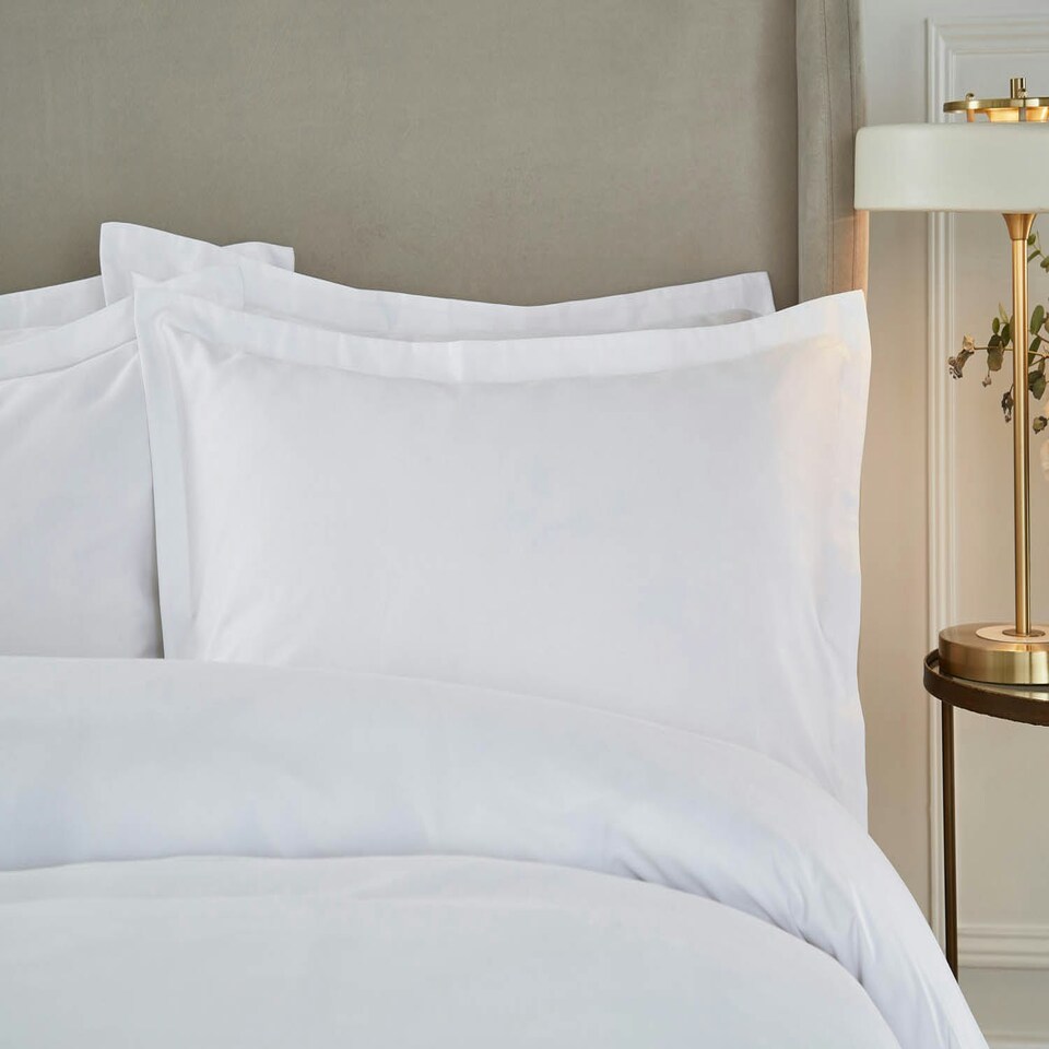image 1 of Liddell 400 Thread Count Egyptian Cotton Duvet set Super King White