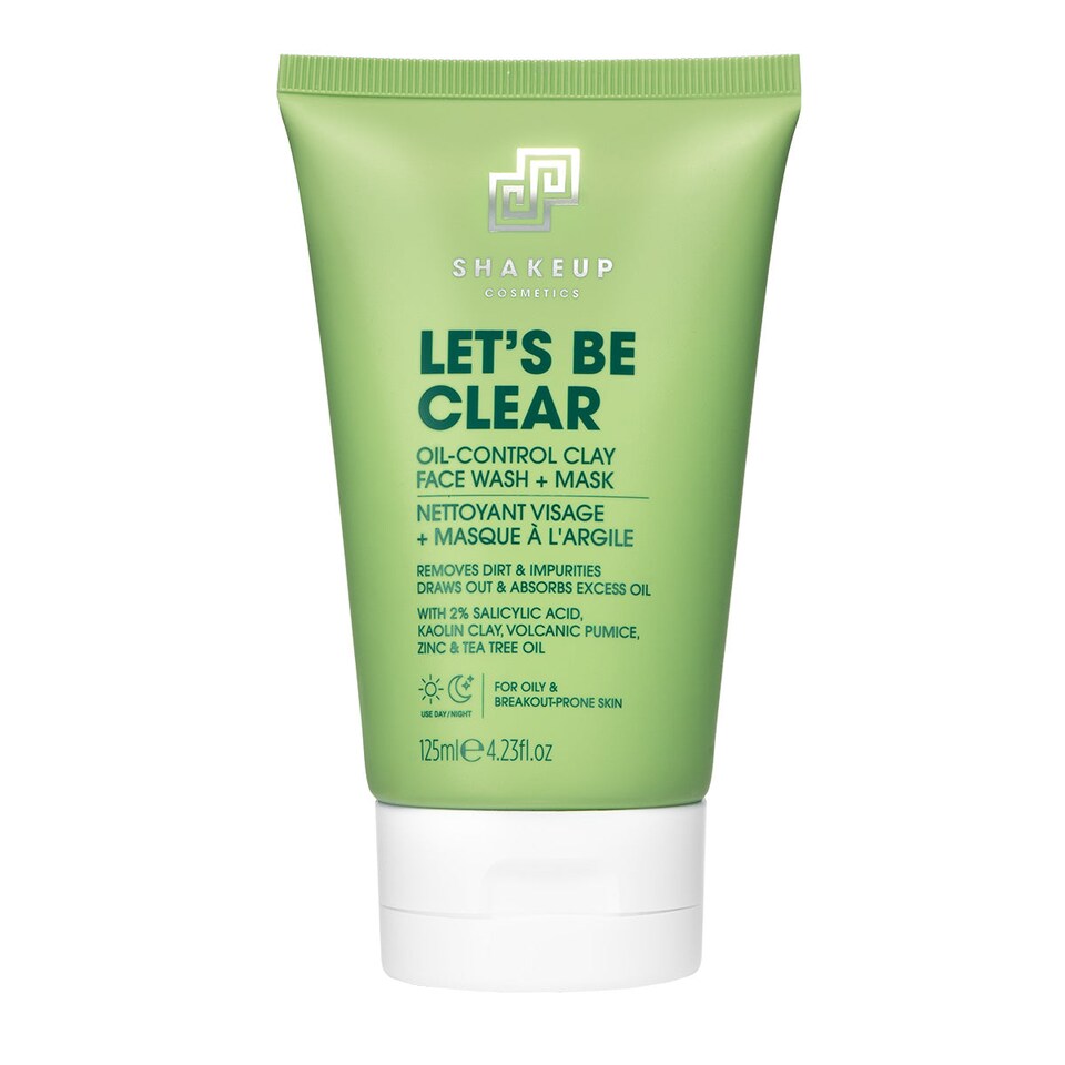 image 1 of Shakeup Cosmetics LET'S BE CLEAR Oil-Control Clay Face Scrub + Mask - 125ml