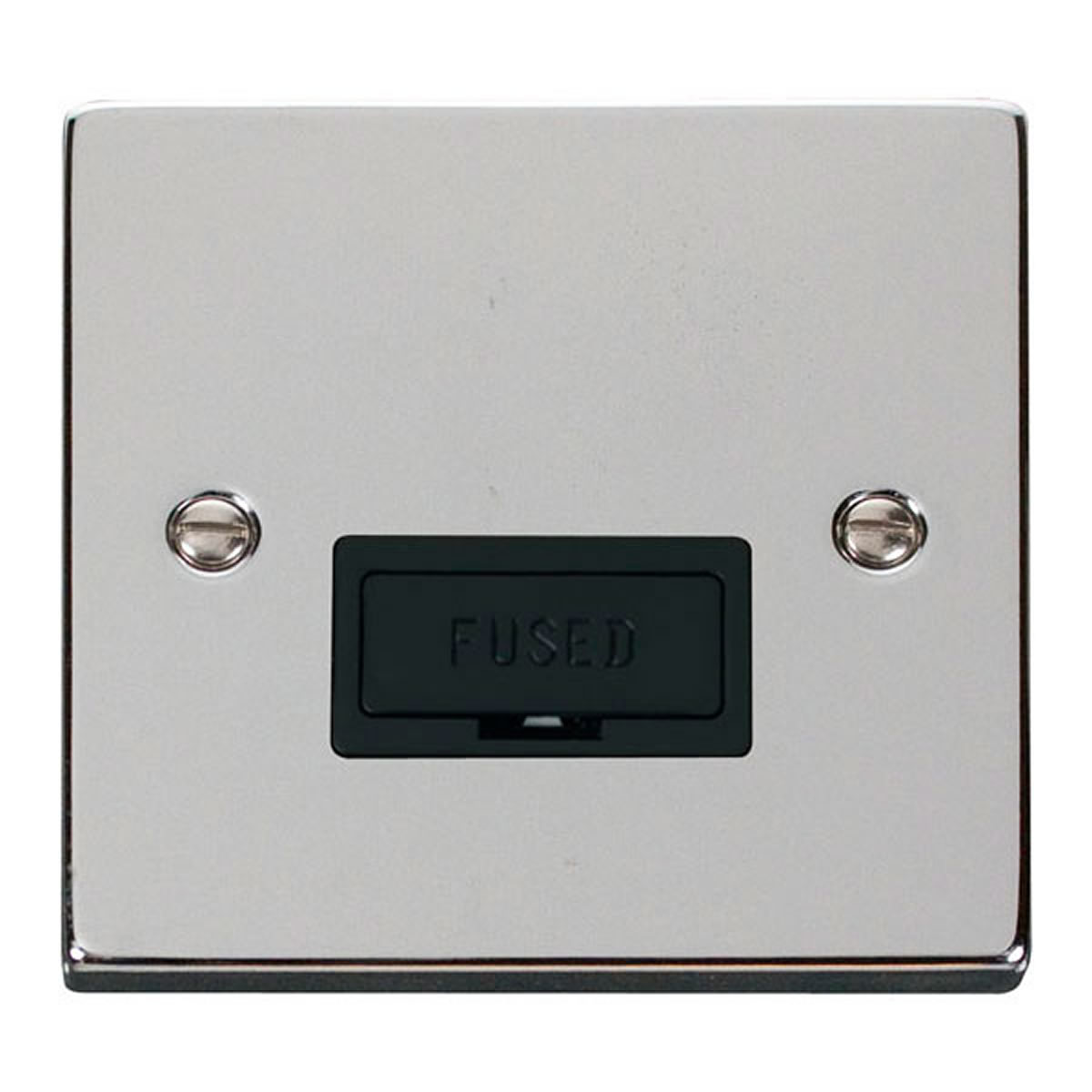 SE HOME Polished Chrome 13A Fused Connection Unit Chrome Polished Chrome