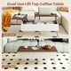 image 6 of COSTWAY Lift Top Coffee Table w/Storage Compartments Walnut White