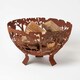 image 1 of Homescapes Decorative Fire Bowl with Laser Cut Woodland Scene