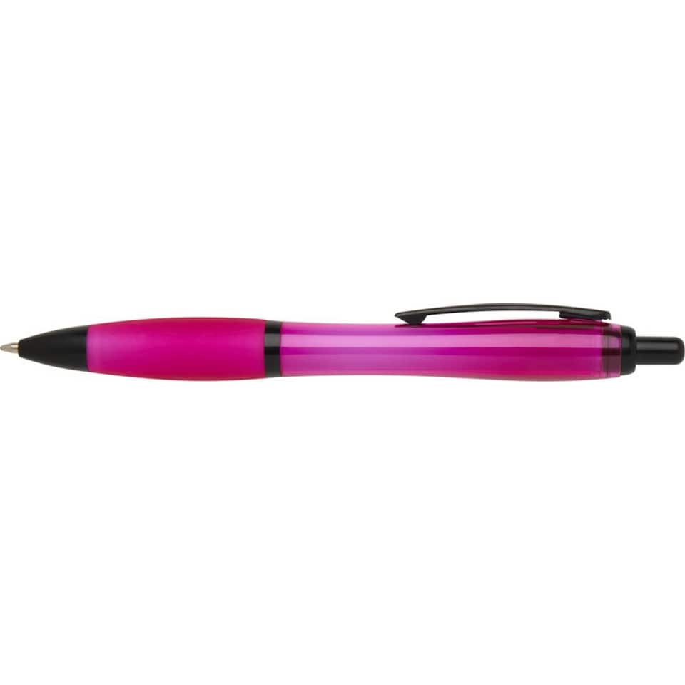 image 1 of Floso Nash Contrast Detail Plastic Ballpoint Pen | Pink | Magenta | One Size | 1