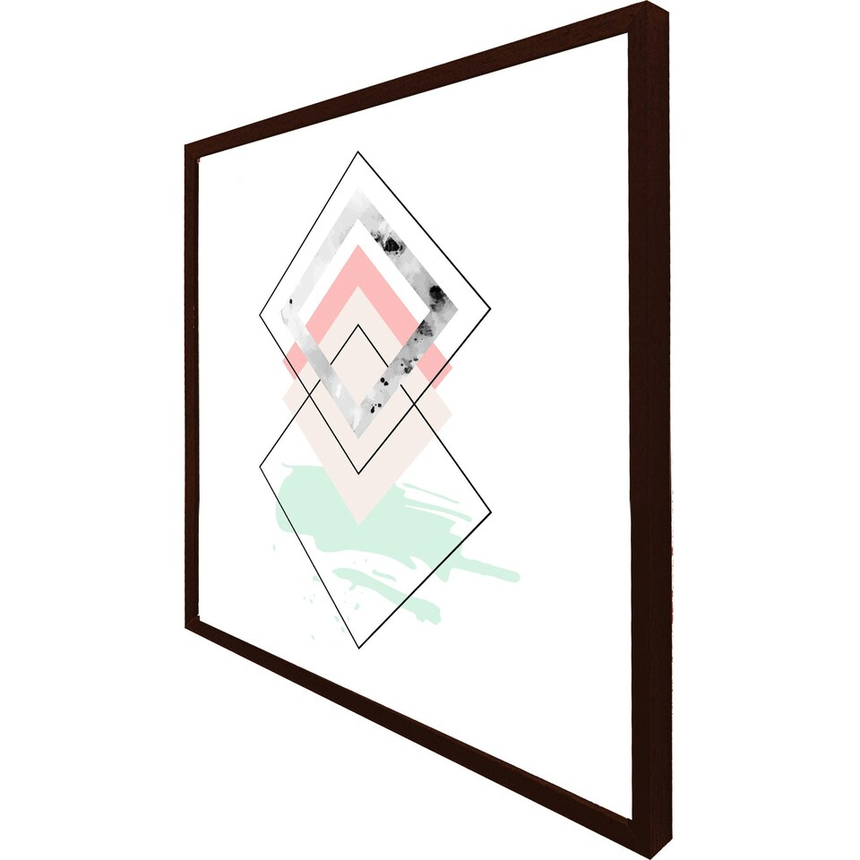 image 1 of Geometric overlays (Picture Frame) White | L