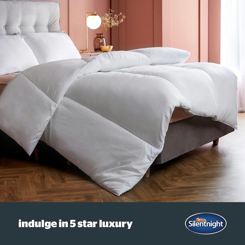 image 1 of Silentnight Luxury Hotel Collection 13.5 Tog Duvet, Soft Cover, Hypoallergenic, Made in the UK, Super King White | Super King