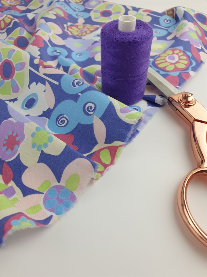 Purple Cotton Lawn Fabric for Dressmaking, 140cm / 55" Wide - per metre