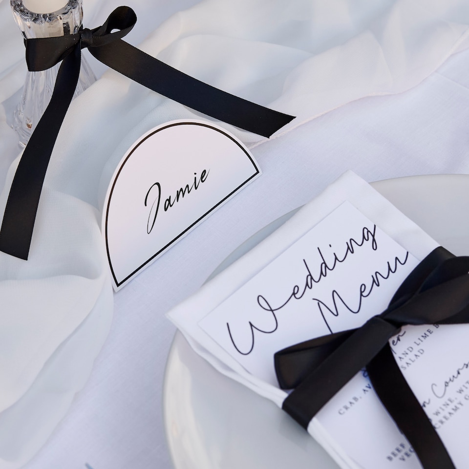 image 1 of Monochrome Arch Place Cards - Pack of 10 | Multi | Not provided