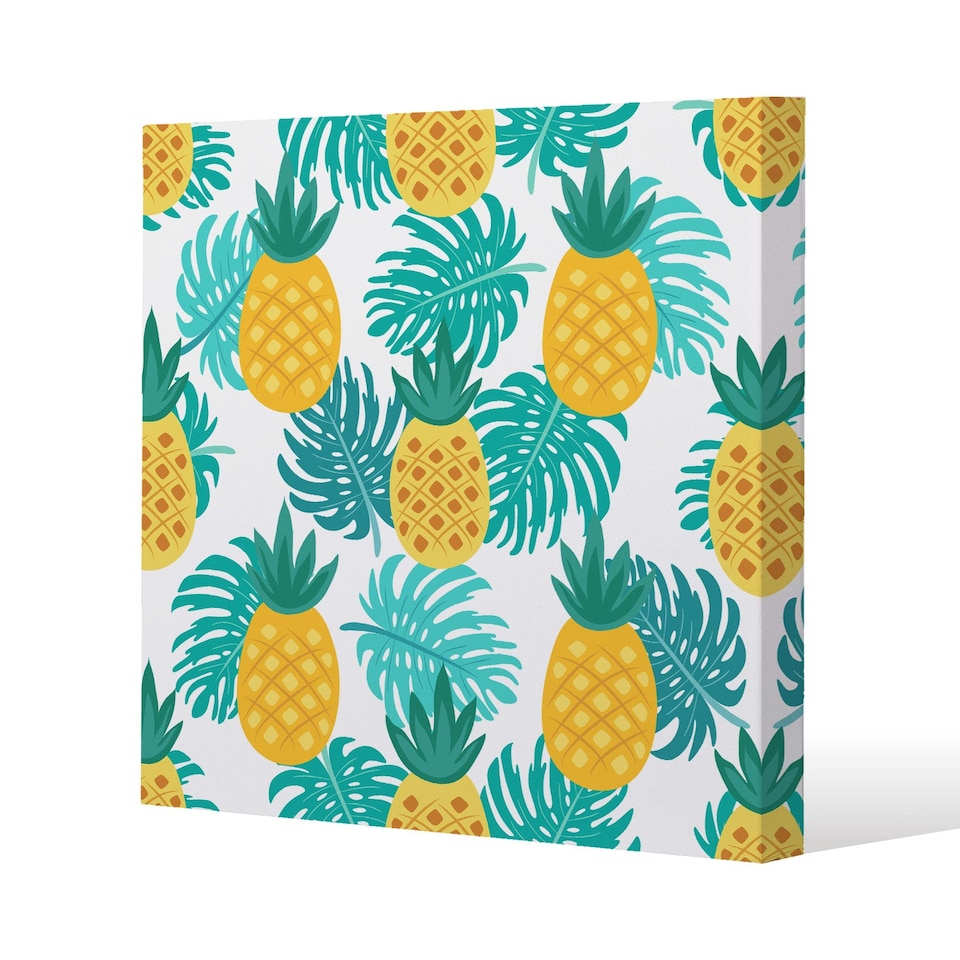 Pineapples (Canvas Print) / 114 x 114 x 4cm | Multi