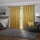 image 4 of Metro Thermal Blackout Eyelet Curtains 116cm x 137cm Ochre | Yellow | Yellow