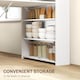image 4 of HOMCOM Folding Dining Table, Kitchen Table with Shelves