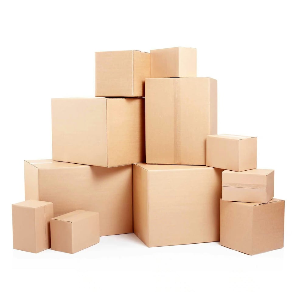 image 1 of 10 x Double Wall 18 x 18 x 12" 457x457x305mm) Strong Cardboard Shipping Boxes For House Moving & Storage Brown