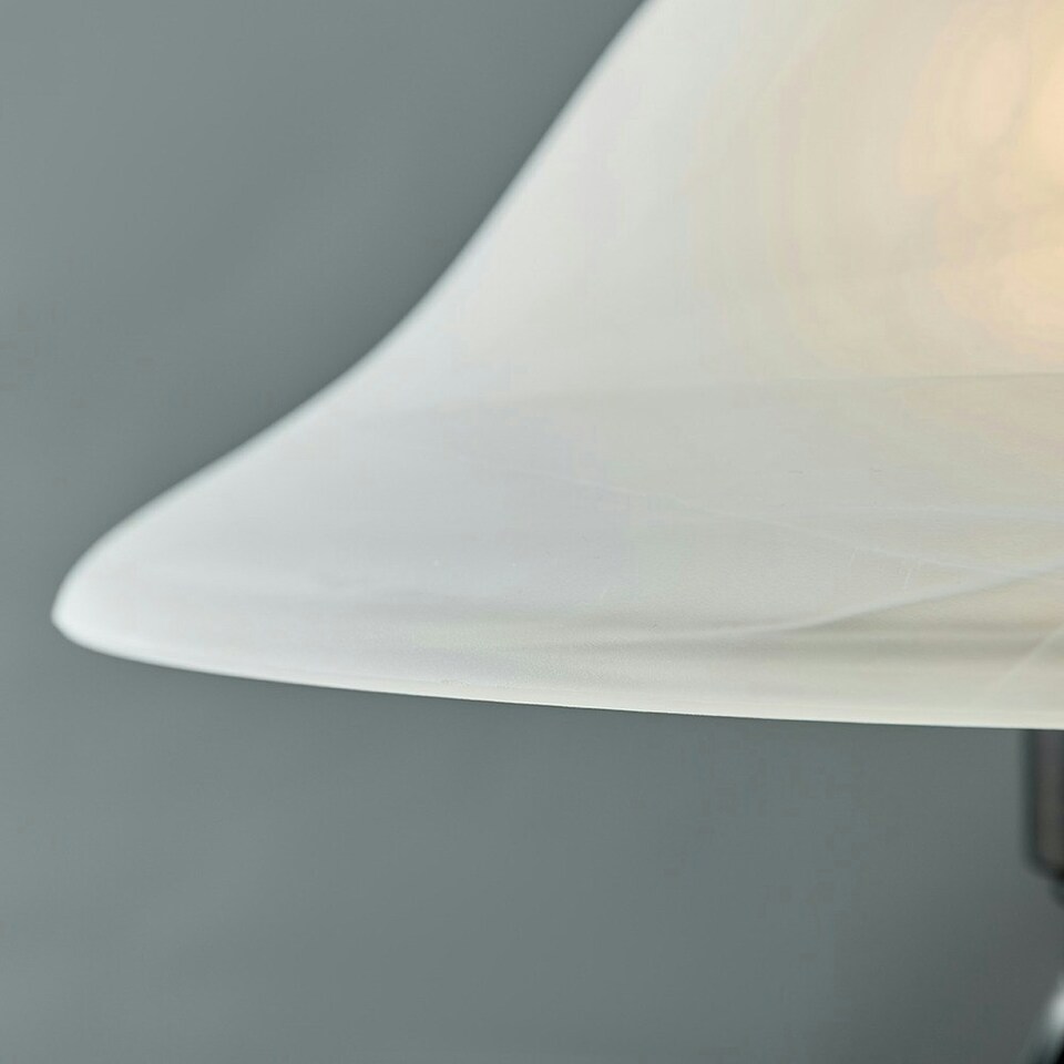 image 1 of ValueLights Memphis Satin Black Barley Twist Table Lamp with Frosted Alabaster Shade - Complete with 6w LED Bulb In Warm White