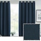 image 1 of furn. Dawn Blackout Midnight Eyelet Curtains (W)117cm x (D)137cm | Multi