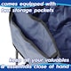 image 4 of Harbour Housewares Premium Folding Camping Chair with Pockets & Carry Bag - Navy | Blue | Navy