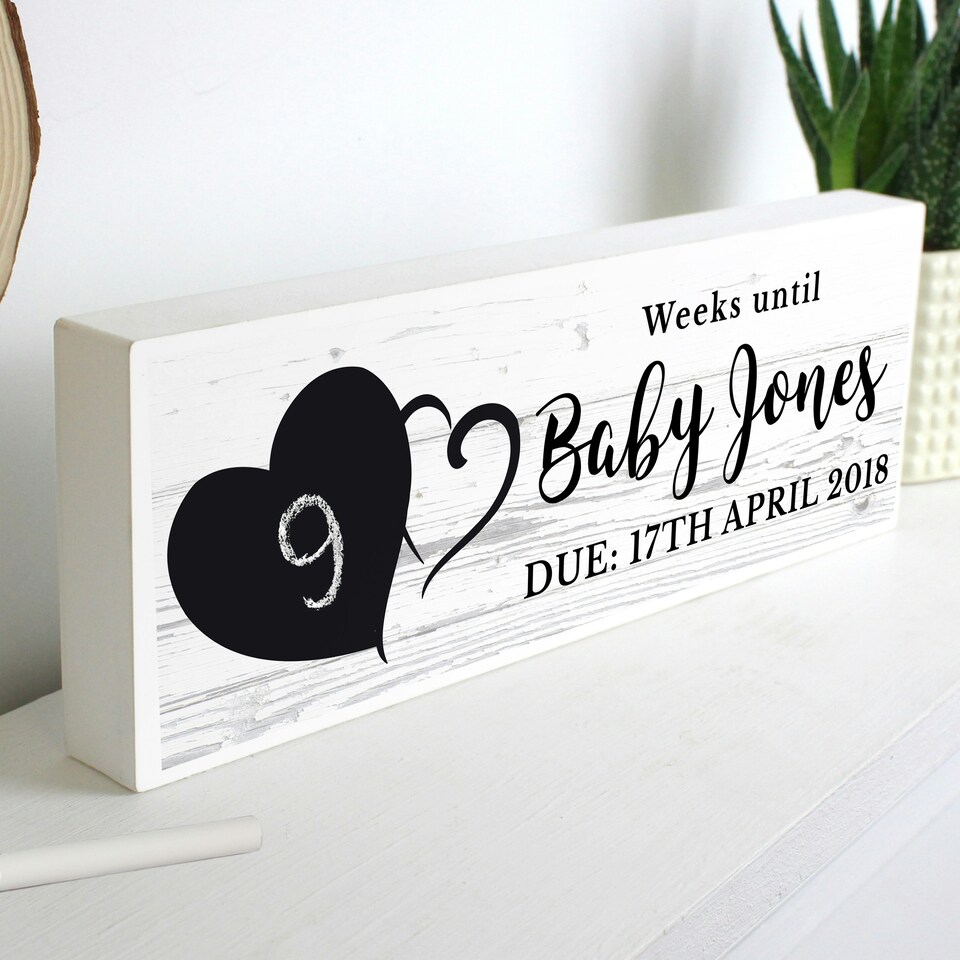 image 1 of Personalised Rustic Chalk Countdown Wooden Mantel Decoration