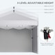image 7 of Outsunny 3x3 (M) Pop Up Gazebo Party Tent w/ 2 Sidewalls, Weight Bags, White