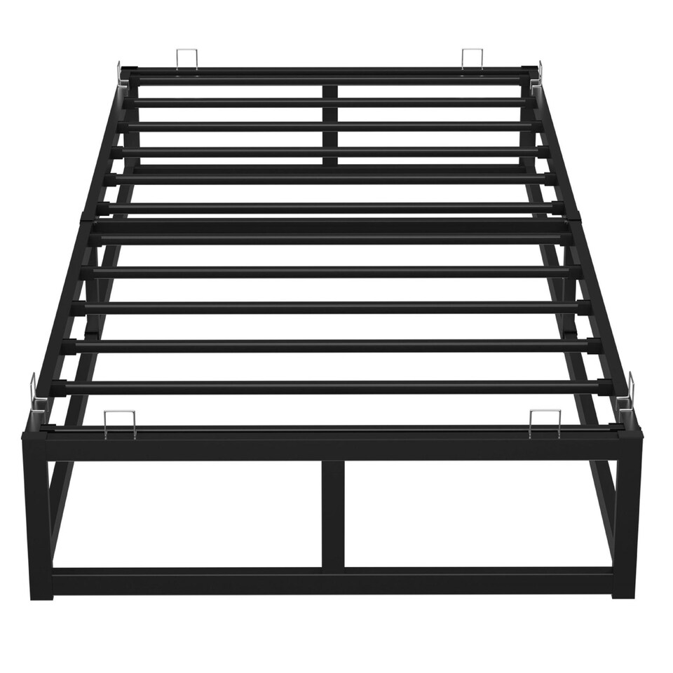 image 1 of Single Bed Frame Extra Strong Platform Metal Frame Bedroom Easy Build